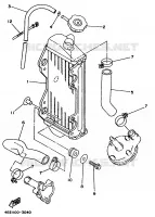 RADIATEUR / DURITES pour Yamaha YZ BIG WHEELS 1997