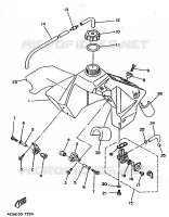 RESERVOIR A ESSENCE pour Yamaha YZ BIG WHEELS 1997