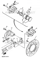 ETRIER DE FREIN ARRIERE pour Yamaha YZ BIG WHEELS 1998
