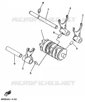 BARILLET DE SELECTION / FOURCHETTES pour Yamaha YZ BIG WHEELS 1998