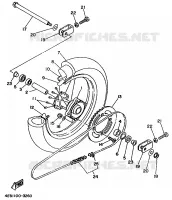 ROUE ARRIERE pour Yamaha YZ BIG WHEELS 1999