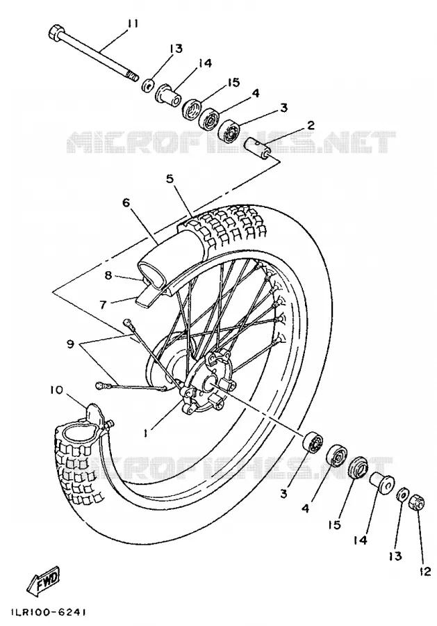 ROUE AVANT Yamaha MOTO 80 1992 YZ  YZ80T