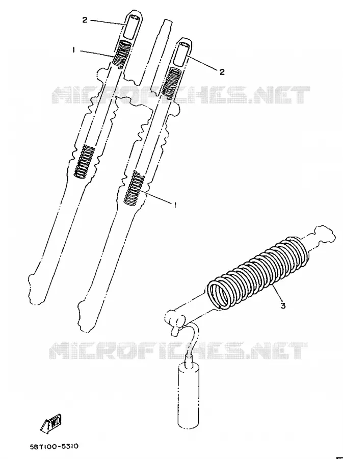 PIÈCES OPTIONNELLES - PARTIE CYCLE Yamaha MOTO 80 1992 YZ  YZ80T