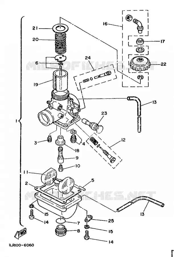 CARBURATEUR Yamaha MOTO 80 1992 YZ  YZ80T