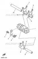 BARILLET DE SELECTION / FOURCHETTES pour Yamaha YZ 1988