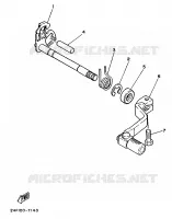 AXE DE SELECTEUR / PEDALE pour Yamaha YZ 1988