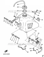 RESERVOIR A ESSENCE pour Yamaha YZ 1988