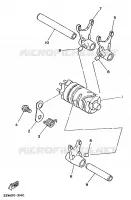 BARILLET DE SELECTION / FOURCHETTES pour Yamaha YZ 1989