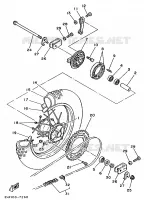 ROUE ARRIERE pour Yamaha YZ 1989