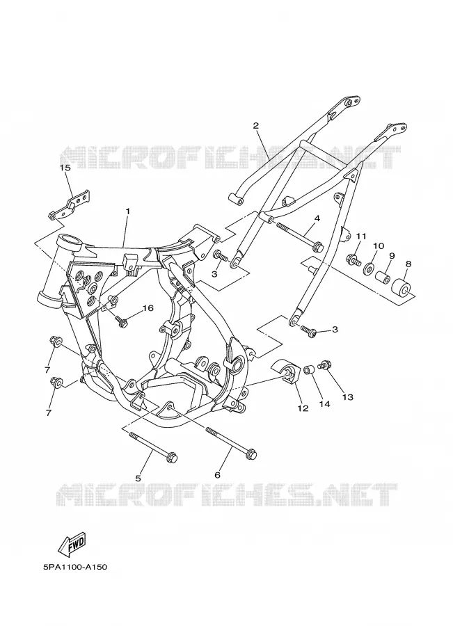 CADRE Yamaha MOTO 85 2002 YZ  YZ85
