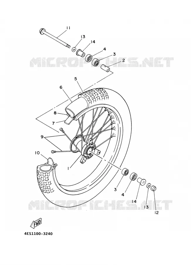 ROUE AVANT Yamaha MOTO 85 2002 YZ  YZ85