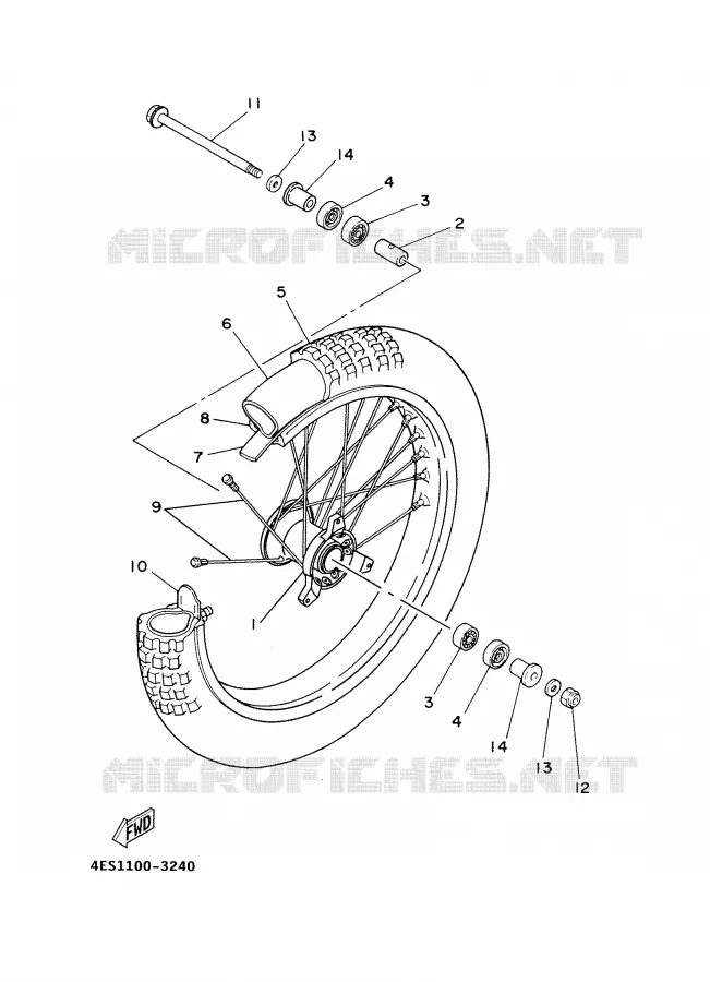ROUE AVANT Yamaha MOTO 85 2003 YZ  YZ85