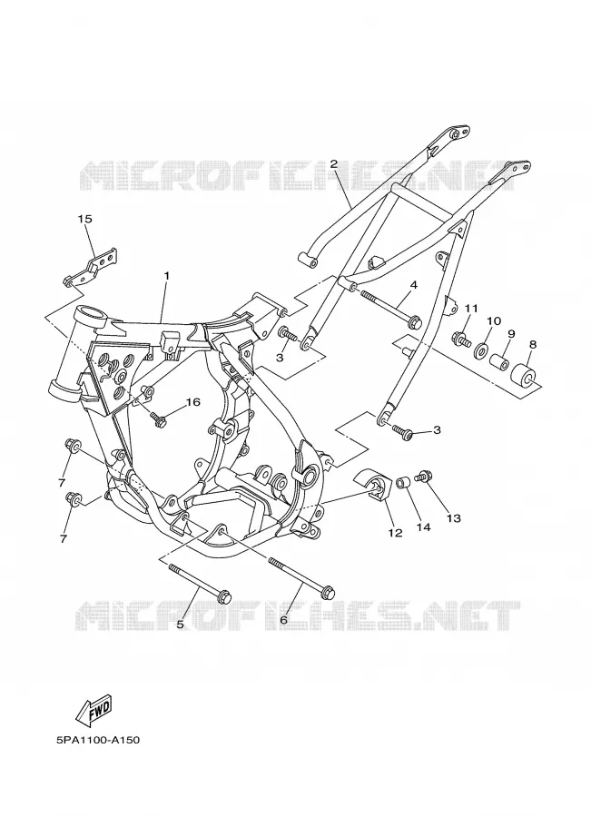 CADRE Yamaha MOTO 85 2003 YZ  YZ85