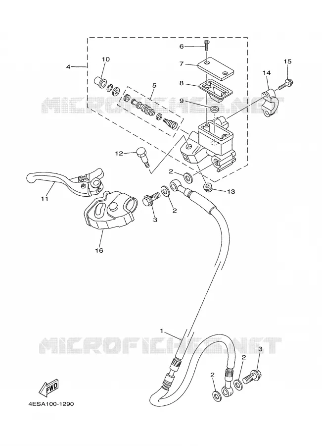 MAITRE CYLINDRE AVANT Yamaha MOTO 85 2003 YZ  YZ85
