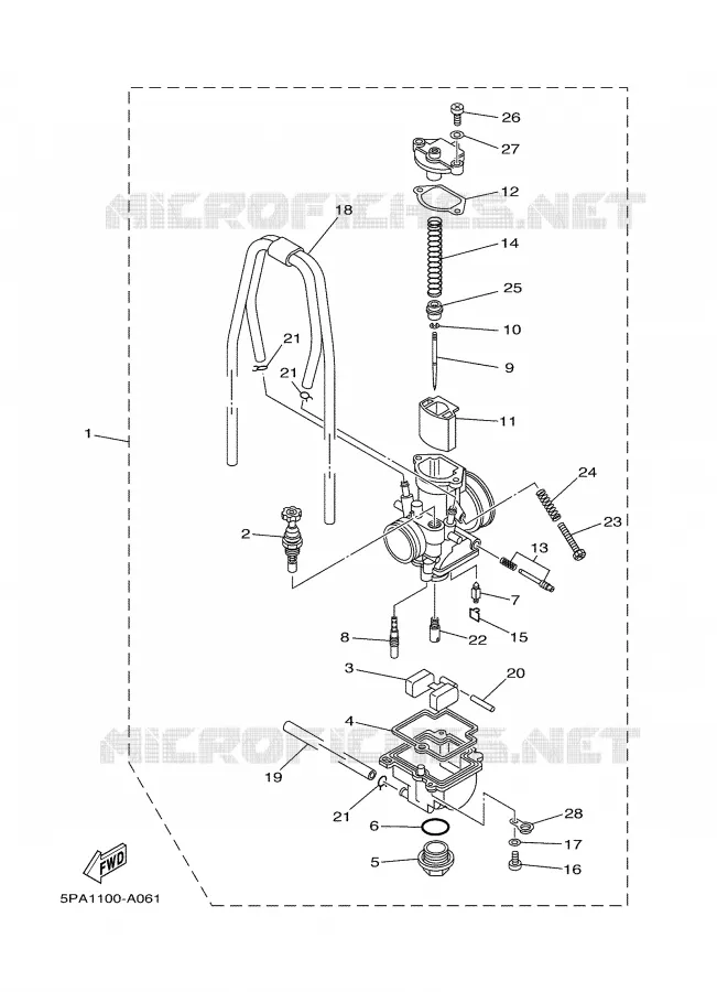 CARBURATEUR Yamaha MOTO 85 2003 YZ  YZ85