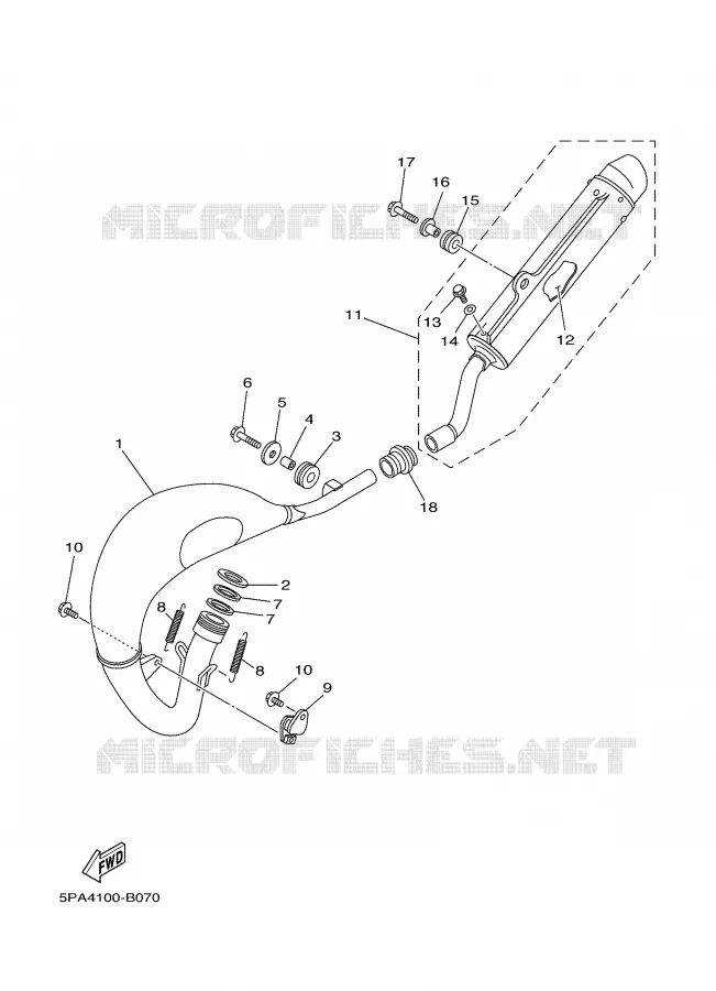 ECHAPPEMENT Yamaha MOTO 85 2006 YZ  YZ85