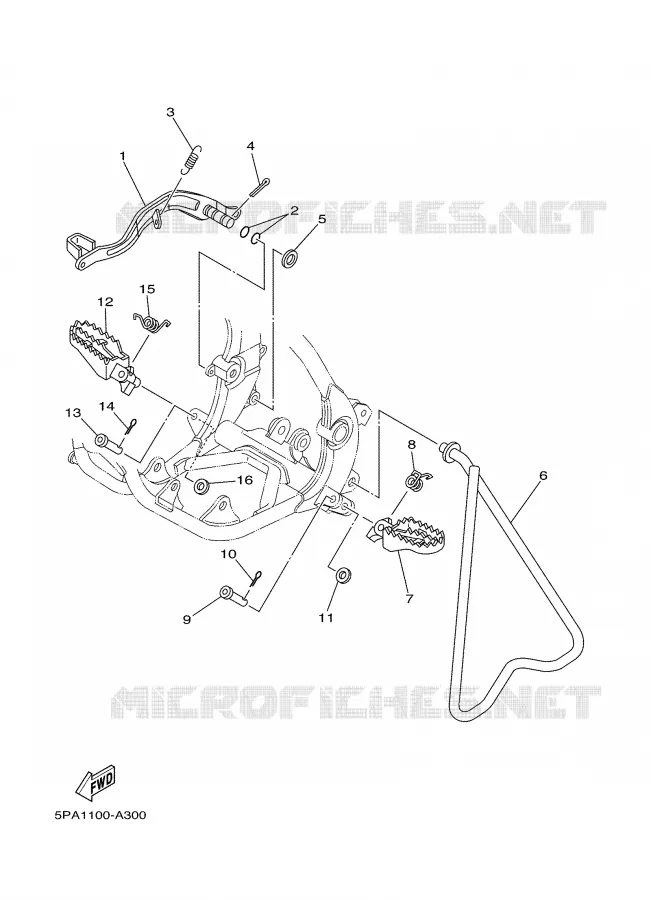 BEQUILLE / REPOSE PIEDS Yamaha MOTO 85 2006 YZ  YZ85