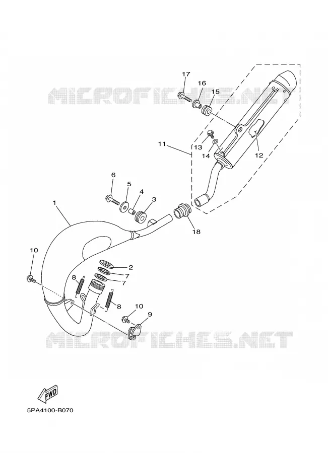 ECHAPPEMENT Yamaha MOTO 85 2006 YZ  YZ85V