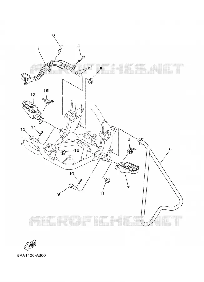 BEQUILLE / REPOSE PIEDS Yamaha MOTO 85 2006 YZ  YZ85V