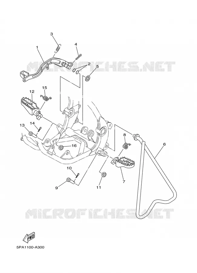 BEQUILLE / REPOSE PIEDS Yamaha MOTO 85 2008 YZ  YZ85X