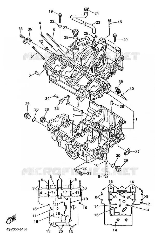 CARTER MOTEUR Yamaha MOTO 1000 1996 THUNDERACE  YZF1000R