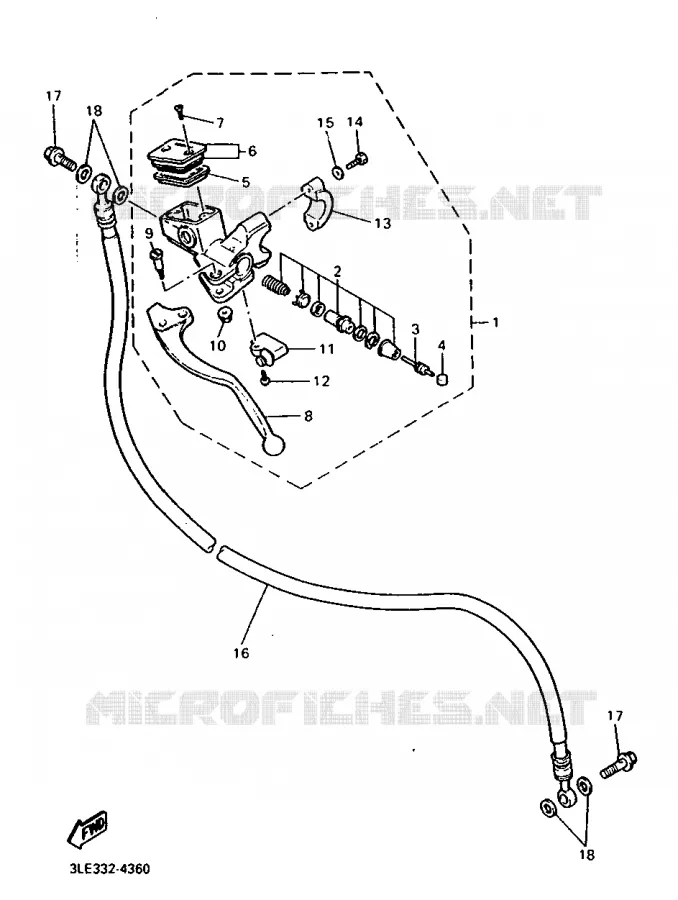 MAITRE CYLINDRE D'EMBRAYAGE Yamaha MOTO 1000 1996 THUNDERACE  YZF1000R