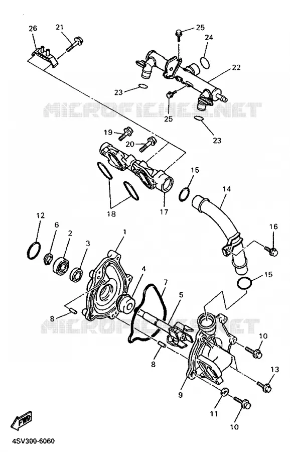 POMPE A EAU Yamaha MOTO 1000 1998 THUNDERACE  YZF1000R