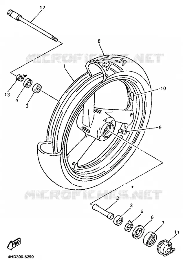 ROUE AVANT Yamaha MOTO 1000 1998 THUNDERACE  YZF1000R