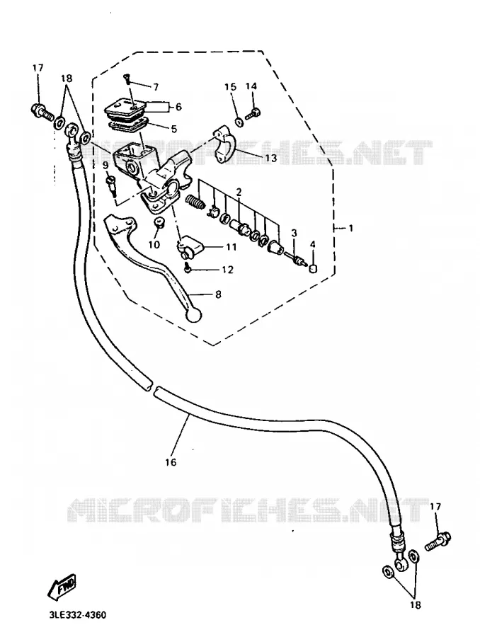 MAITRE CYLINDRE AVANT 2 Yamaha MOTO 1000 1998 THUNDERACE  YZF1000R